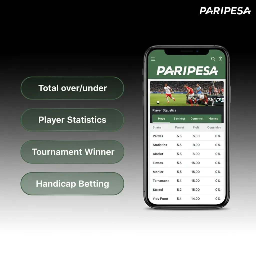 Infographic of Paripesa bet types: Single, Accumulator, System, Handicap, Over/Under, to match risk and betting style.