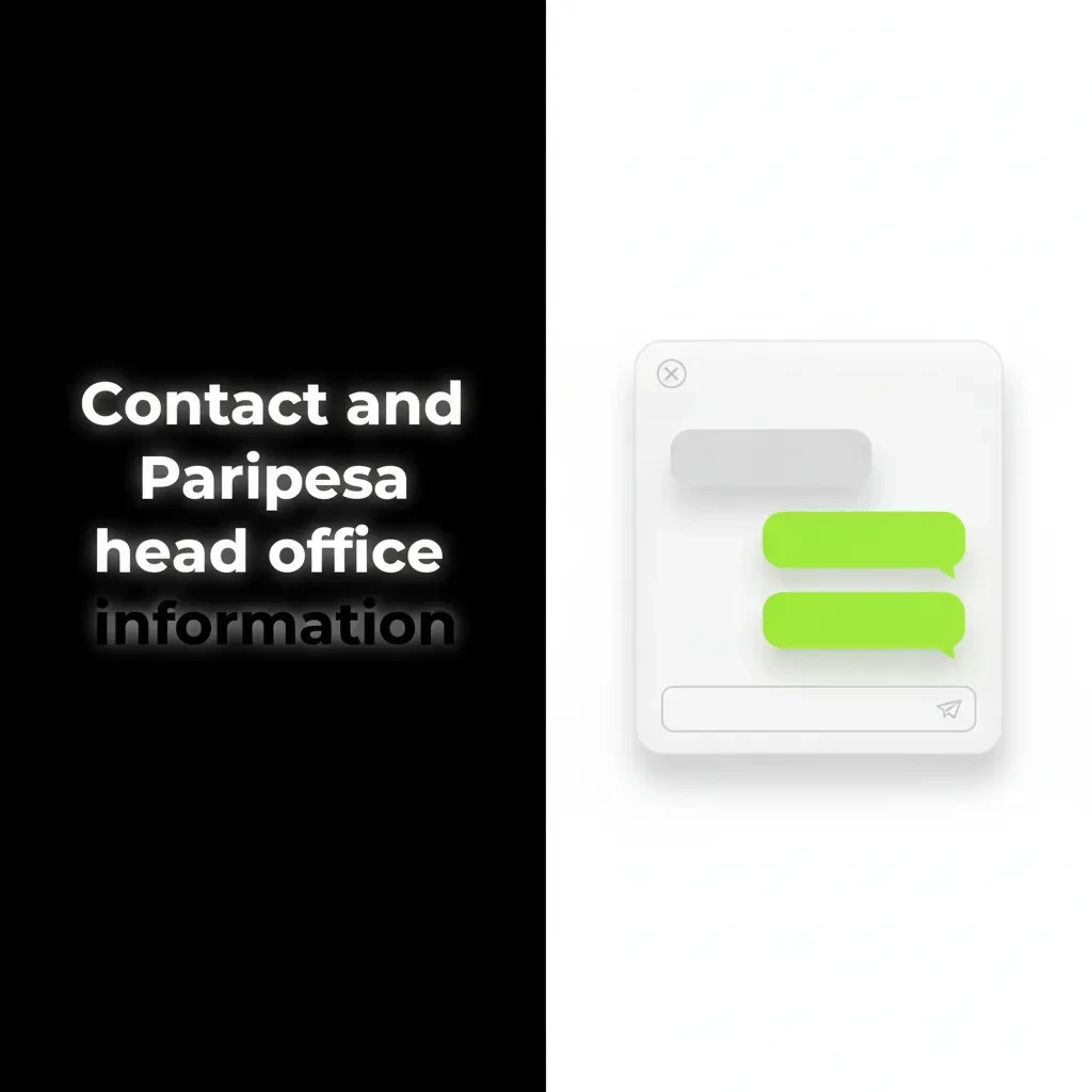 Paripesa head office and contact options: 24/7 live chat, Help Centre, email form, social media DMs