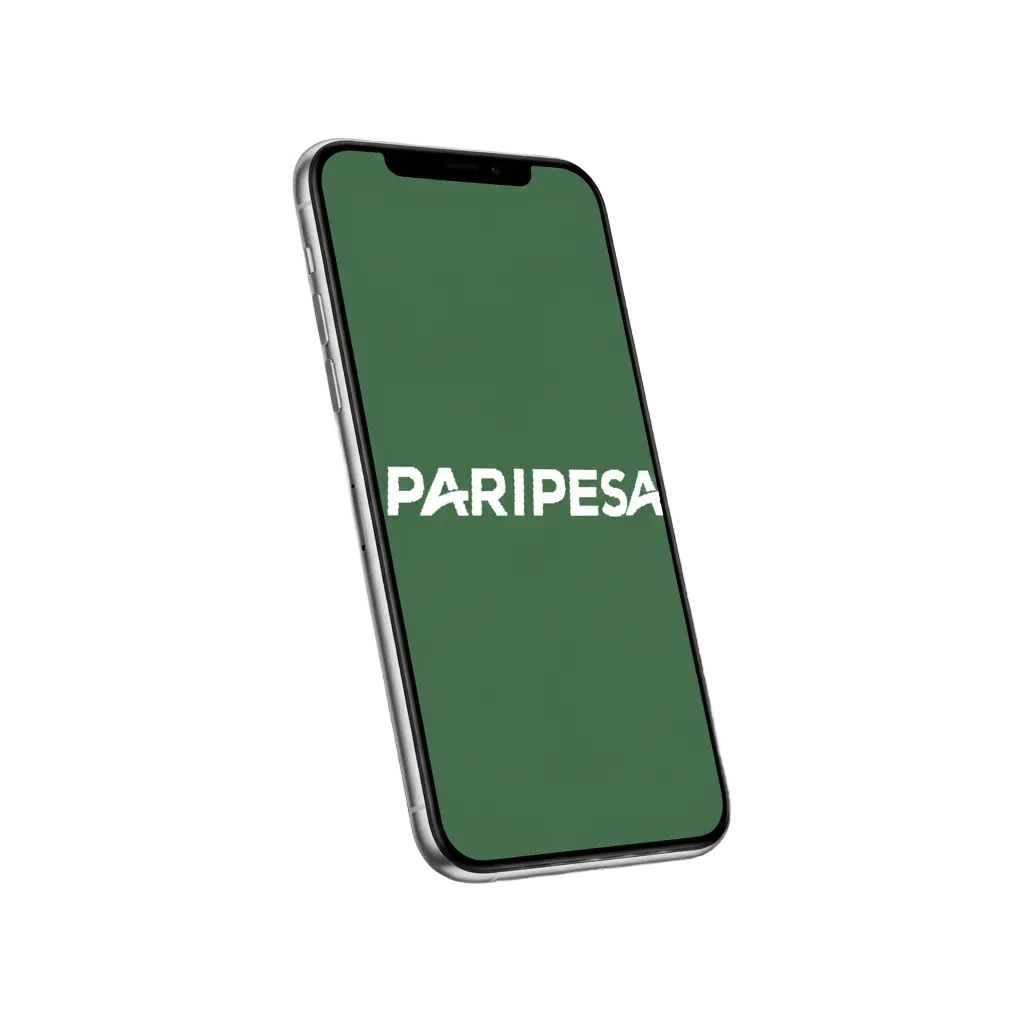 iPhone showing Paripesa sports betting and casino app, Download button, 100% first deposit bonus in Zambia; 18+.
