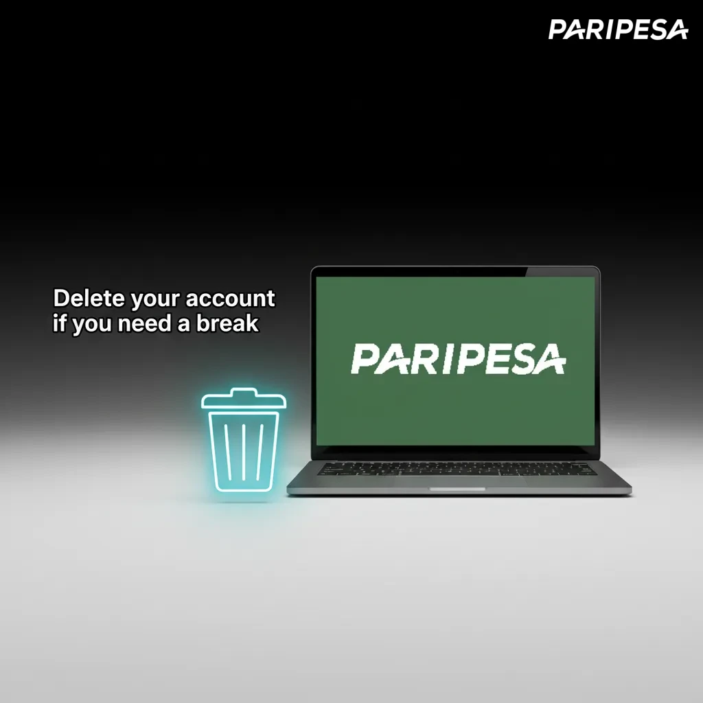 Infographic: Delete account or self-exclude; steps: request via chat/email, confirm ID, withdraw balance, await closure.