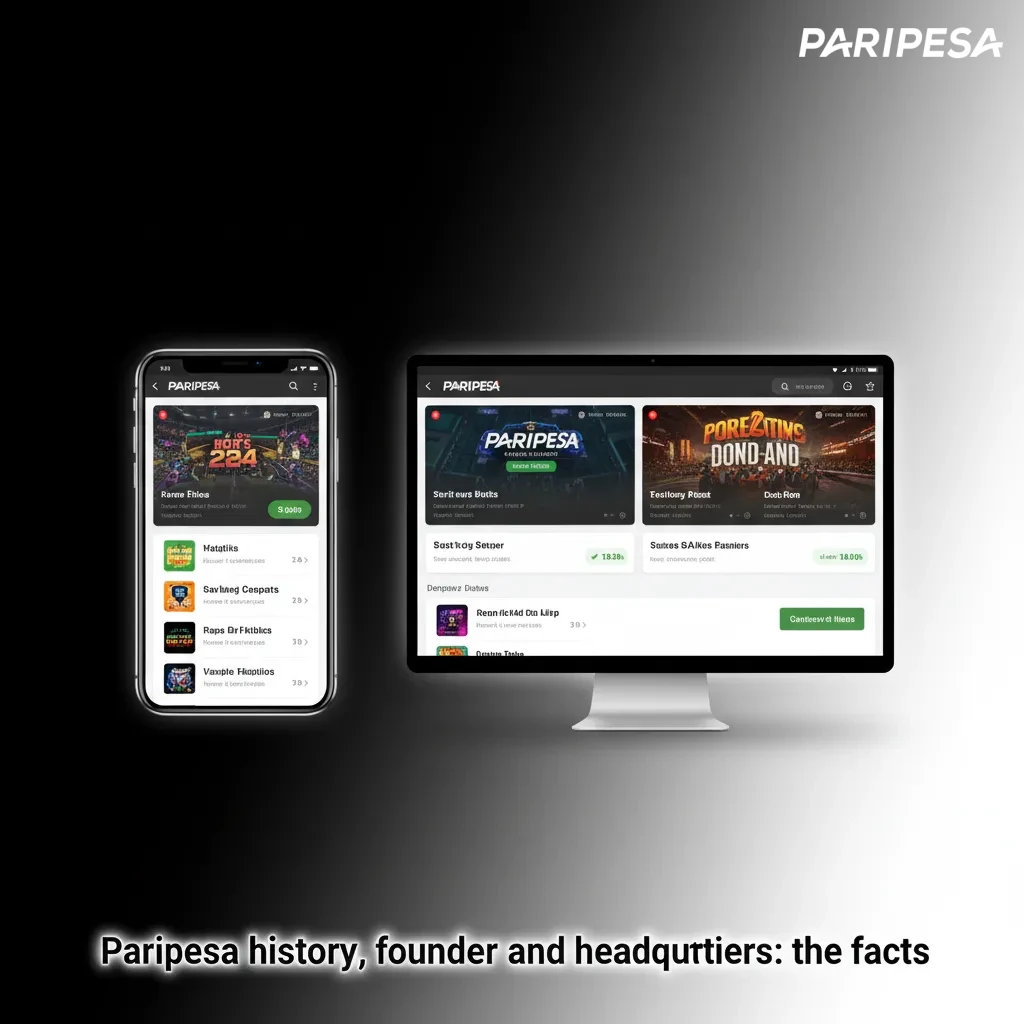 Paripesa facts page showing history, founder, HQ, Zambia operations, legal compliance details, and promotions.