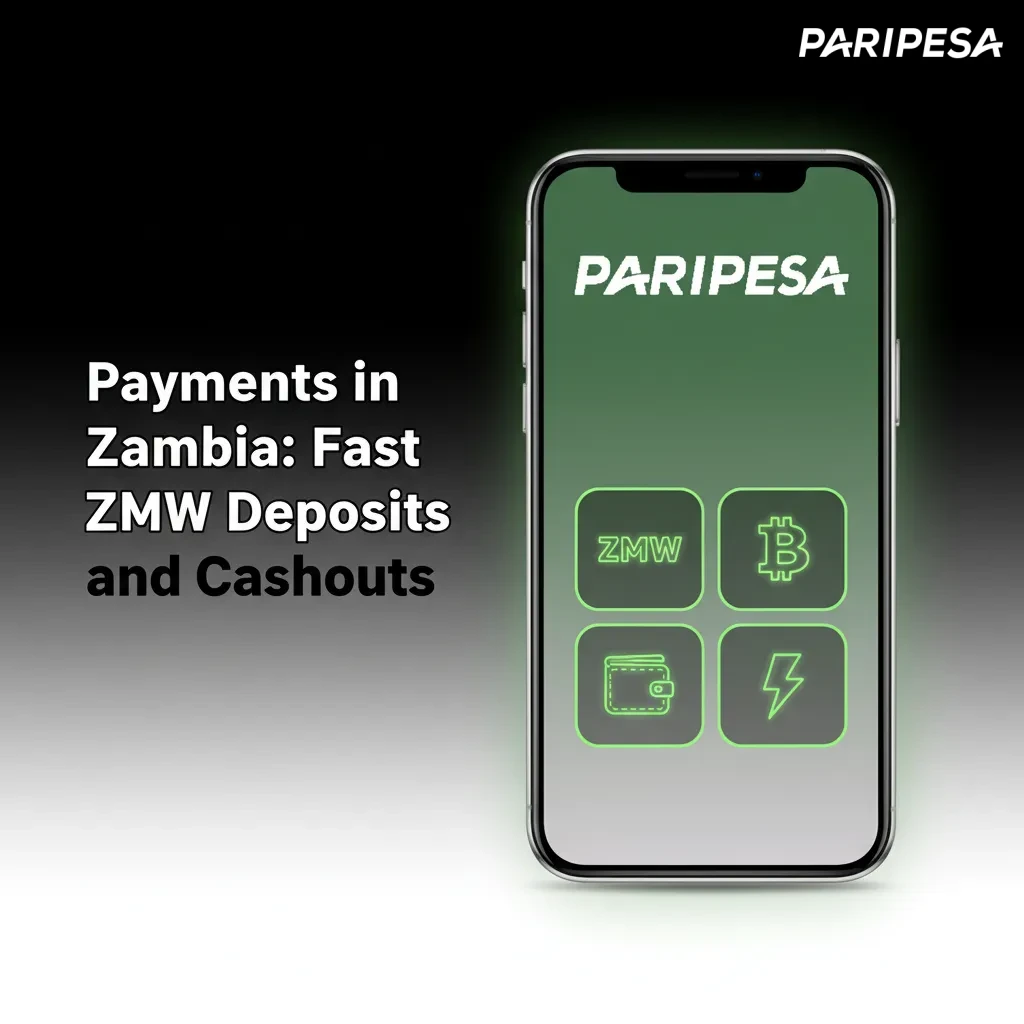 Zambia payments: Fast ZMW deposits and cashouts via Airtel, MTN, cards, bank, crypto. Min ZMW20/50; mobile money instant.