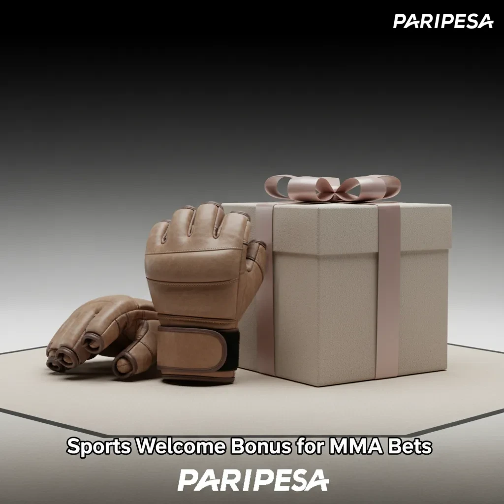 MMA sports welcome bonus banner: new customers get 100% match up to ZMW limit; opt in; wagering and min odds apply; see T&Cs.