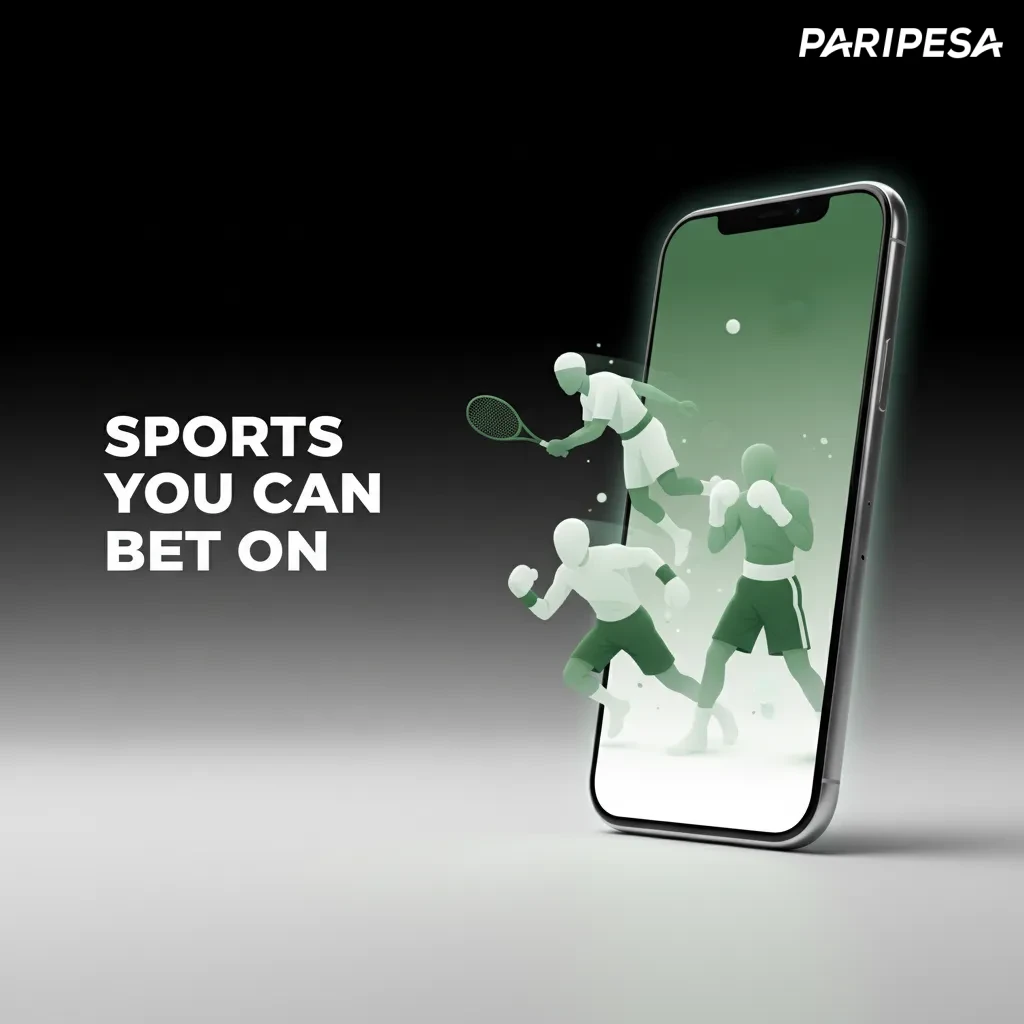 Sports You Can Bet On graphic: prematch & live betting; fast markets; Football, Basketball, Tennis, Cricket, eSports, MMA.