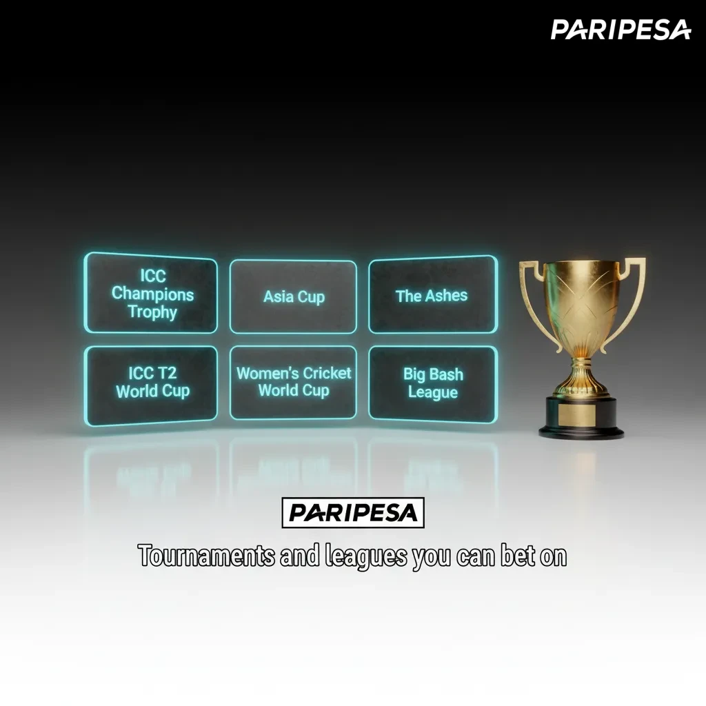 Cricket betting options: World Cups, The Ashes, IPL, SA20, PSL, BBL, CPL, with live ball-by-ball odds and Cash Out.