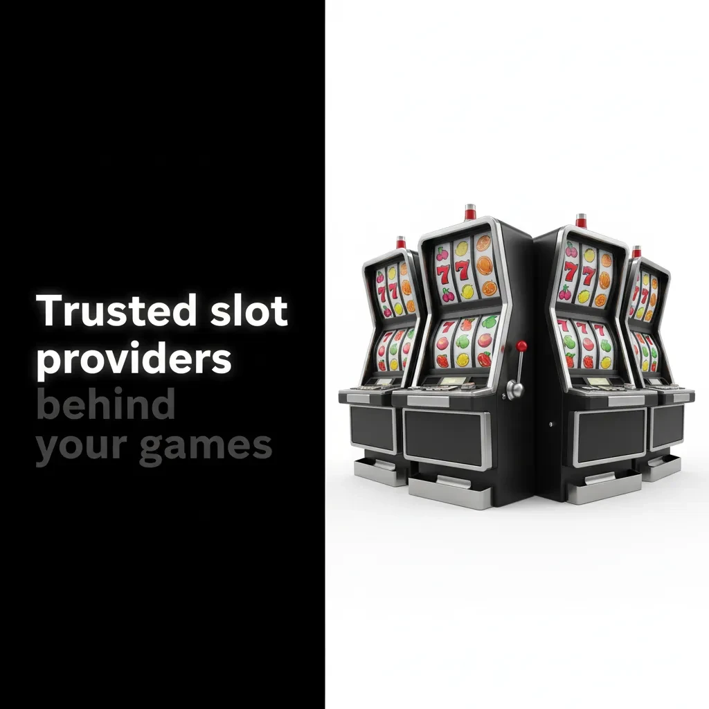 Collage of trusted slot provider logos powering casino games: Pragmatic Play, NetEnt, Play'n GO, Microgaming (96 total).